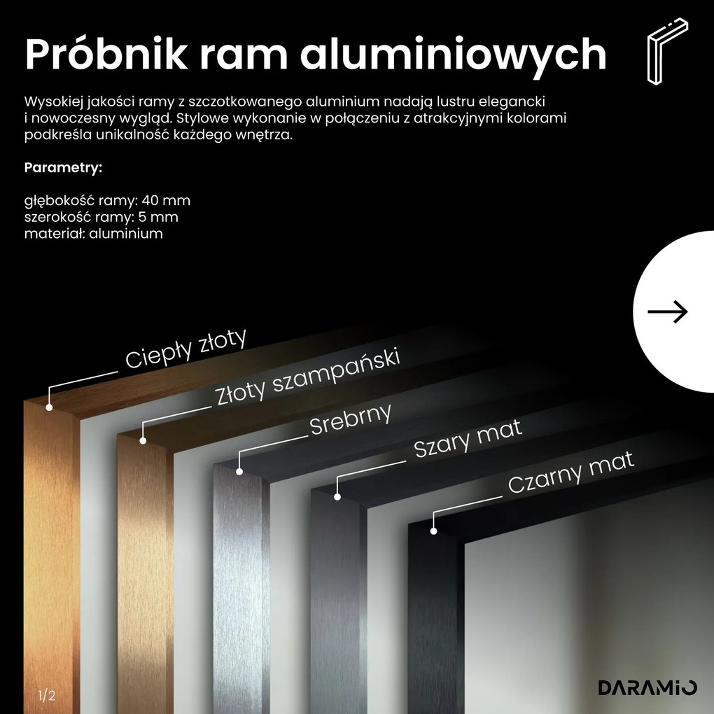 Lustro łazienkowe LED F3