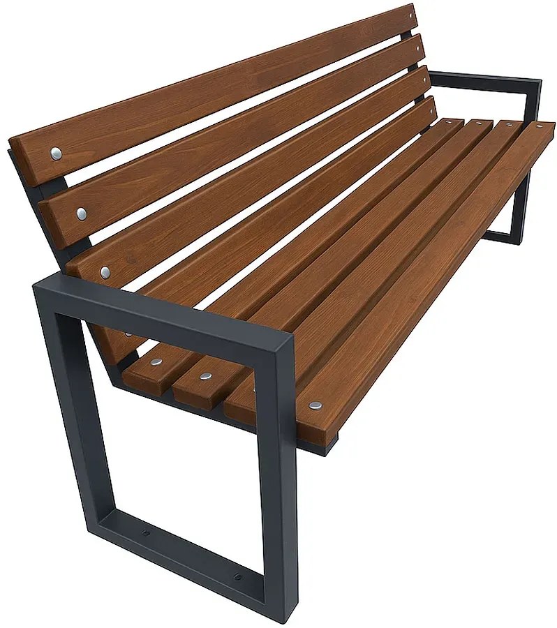 Ogrodowa ławka w kolorze orzech F6-T52