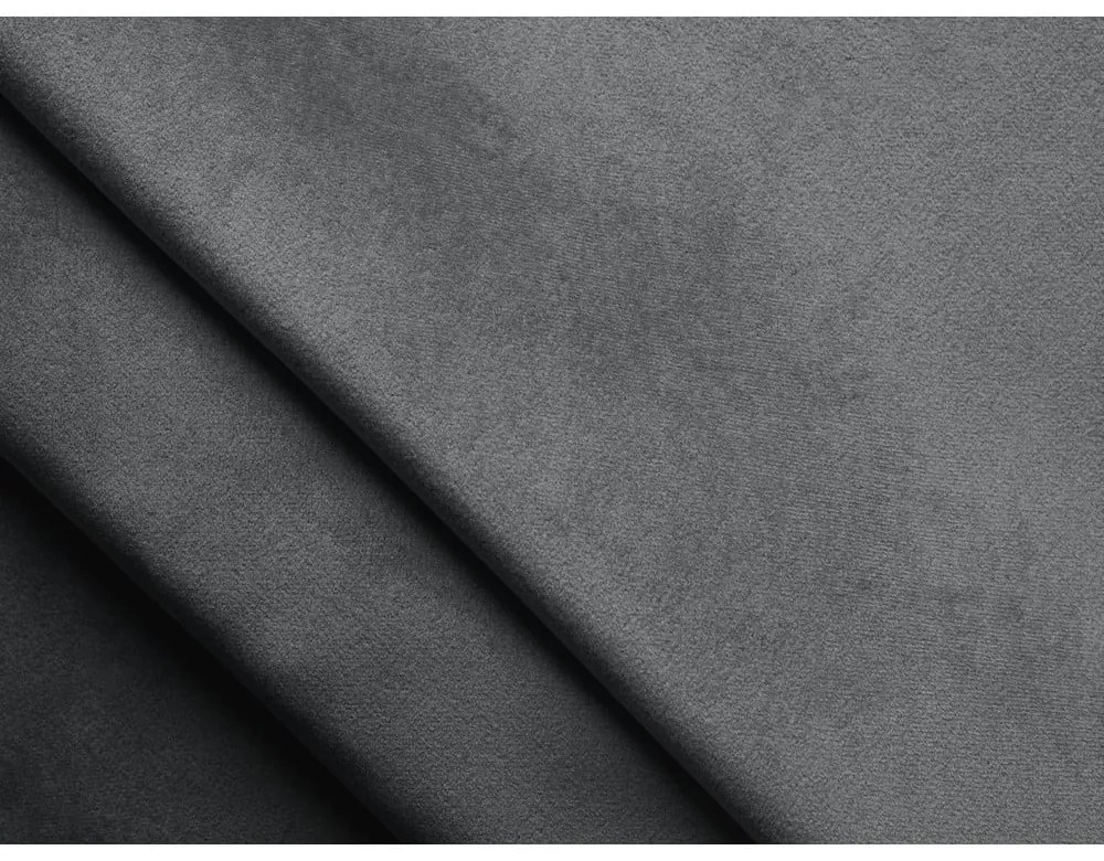 Ciemnoszare tapicerowane łóżko dwuosobowe ze schowkiem i stelażem 180x200 cm Hauke – Makamii