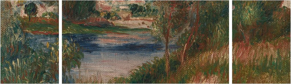 Obraz - Auguste Renoir, Landscape at Vetheuil, reprodukcje (170x50 cm)