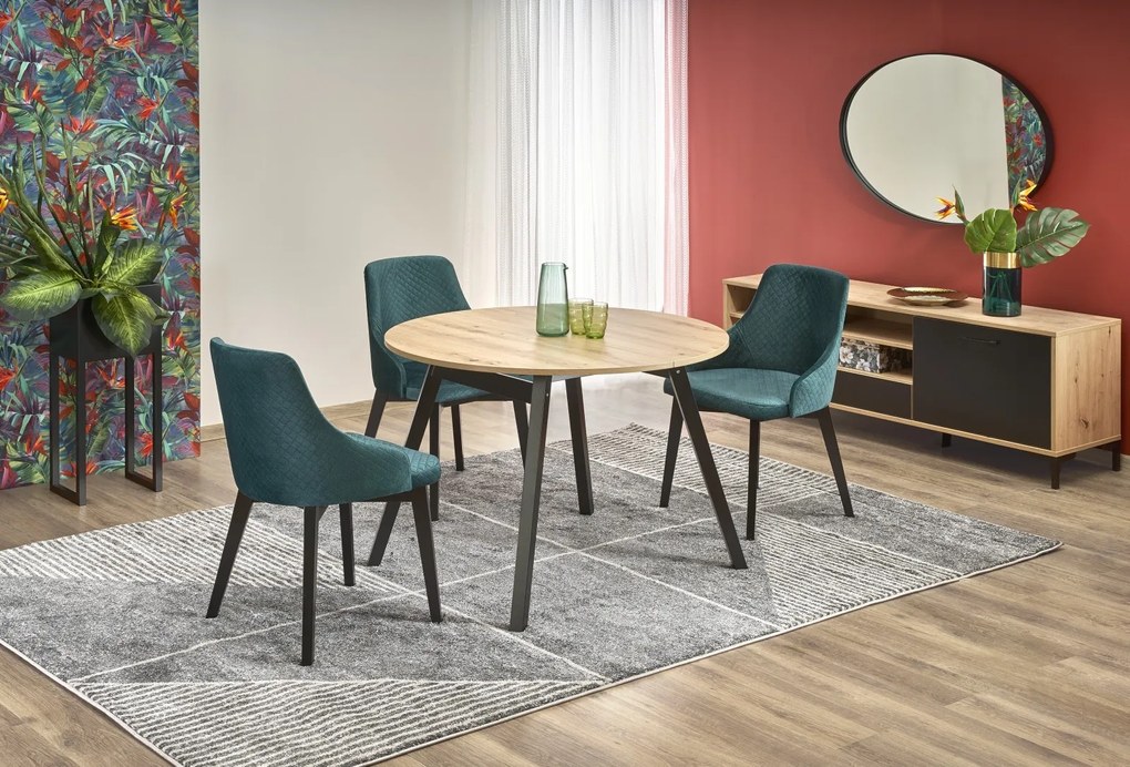 Pikowane krzesło z niskimi podłokietnikami Toledo 3