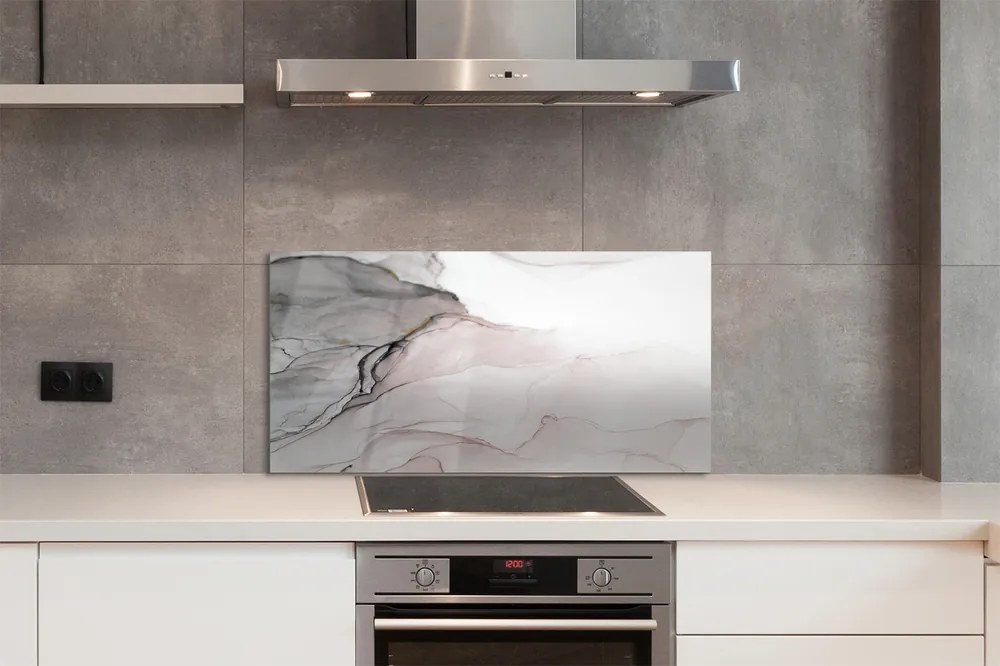 Panel szklany do Kuchni Artystyczna Wizja Marmuru