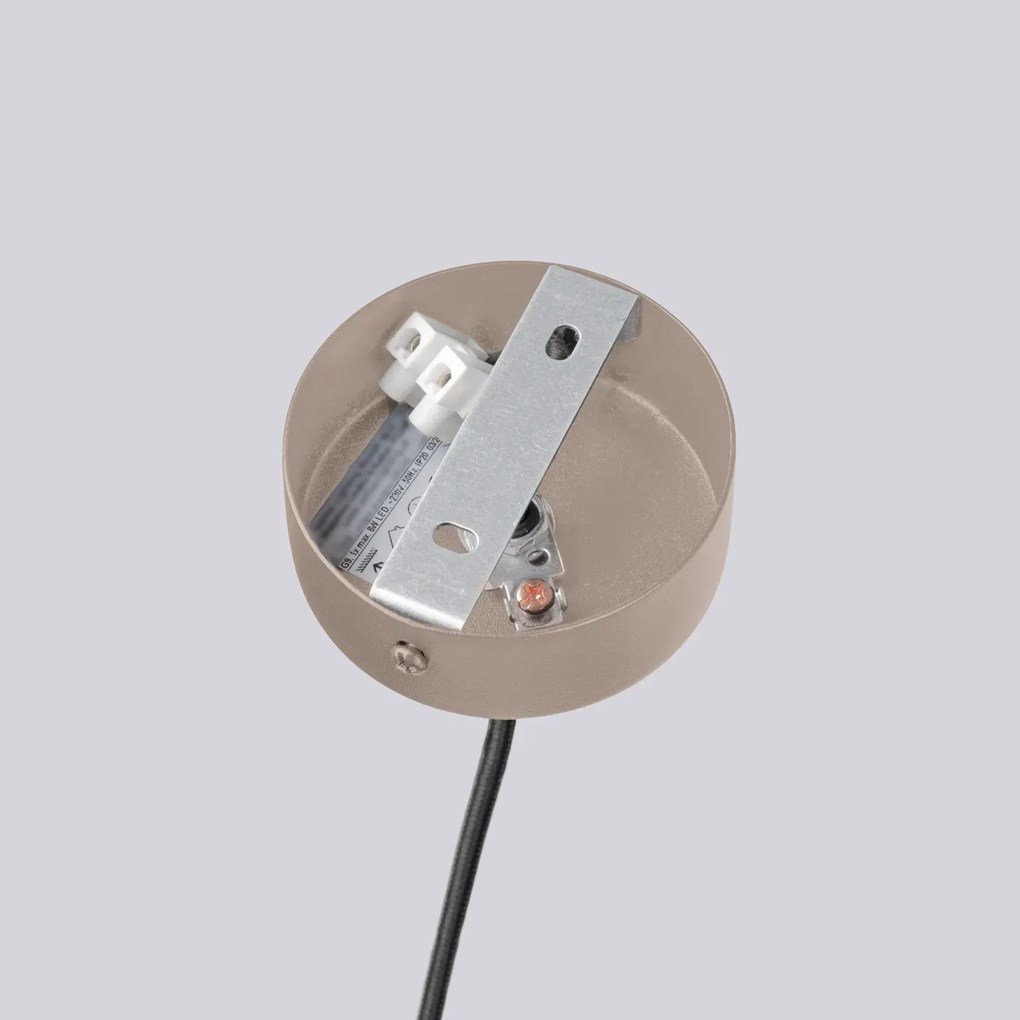 Żyrandol HALO 6 taupe ryflowany  SOLLUX  LIGHTING