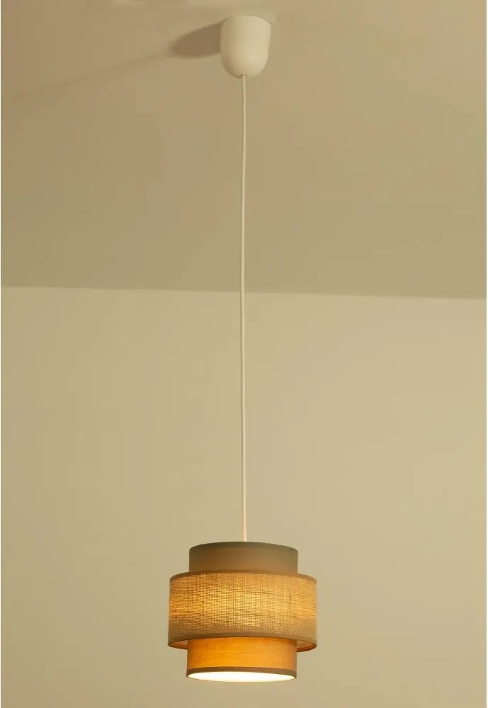 Brilagi - Lampa wisząca na przewodzie RESNA 1xE27/60W/230V śr. 20 cm brązowa/beżowa