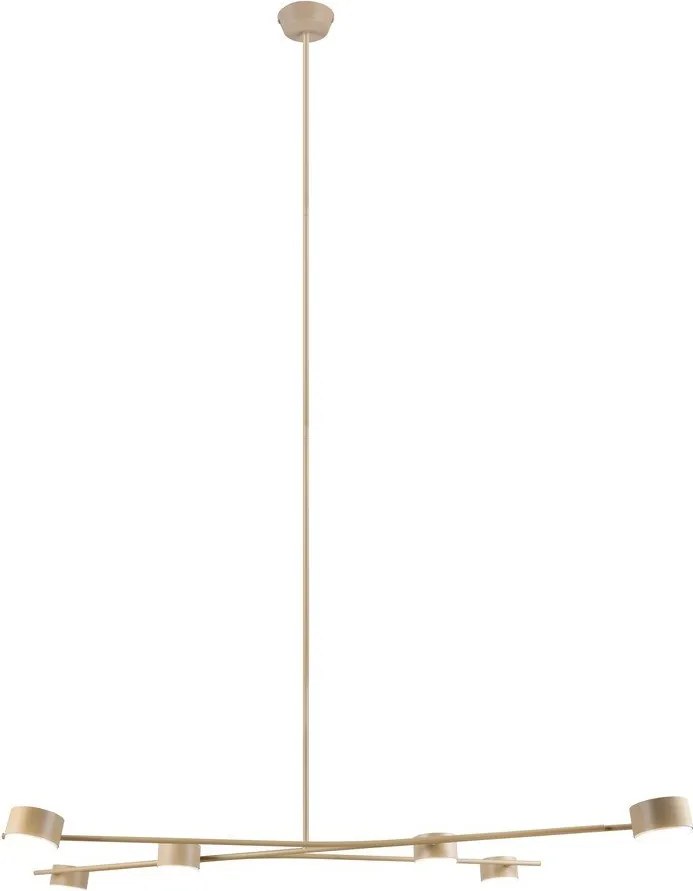 Beżowa metalowa lampa wisząca Coda – Trio Select