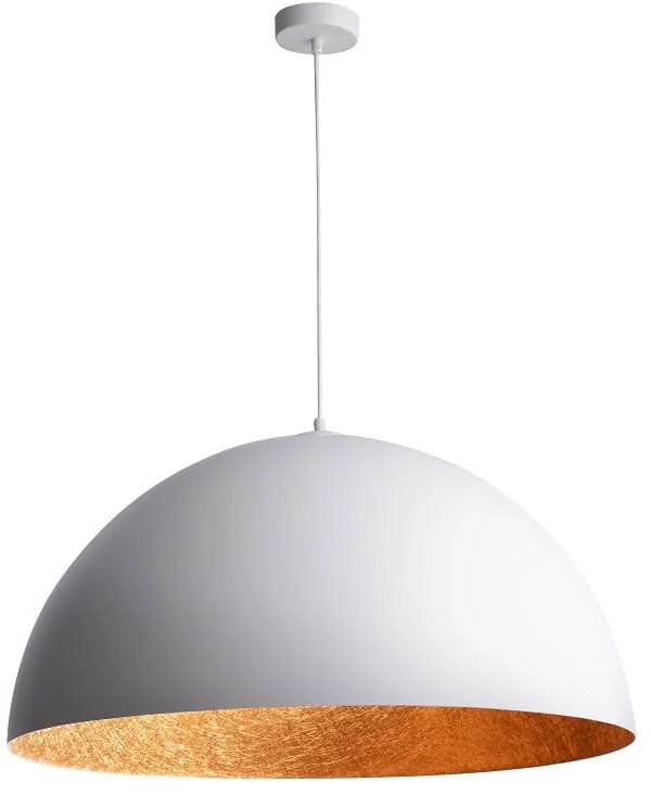 Sfera Sigma wisząca lampa sferyczna kolor biało miedziany średnica 35, 50, 70, 90 cm