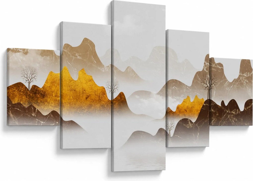 Obraz - Góry we mgle (125x70 cm)