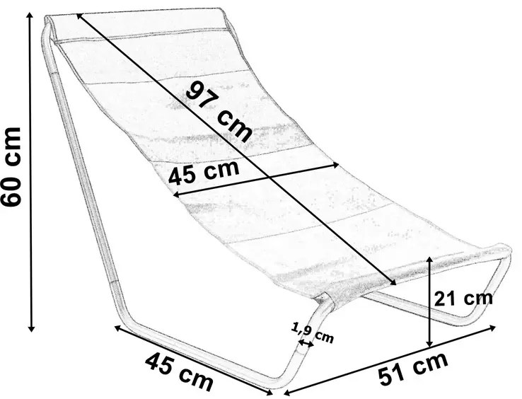 Zielony materiałowy składany leżak plażowy E4-M46