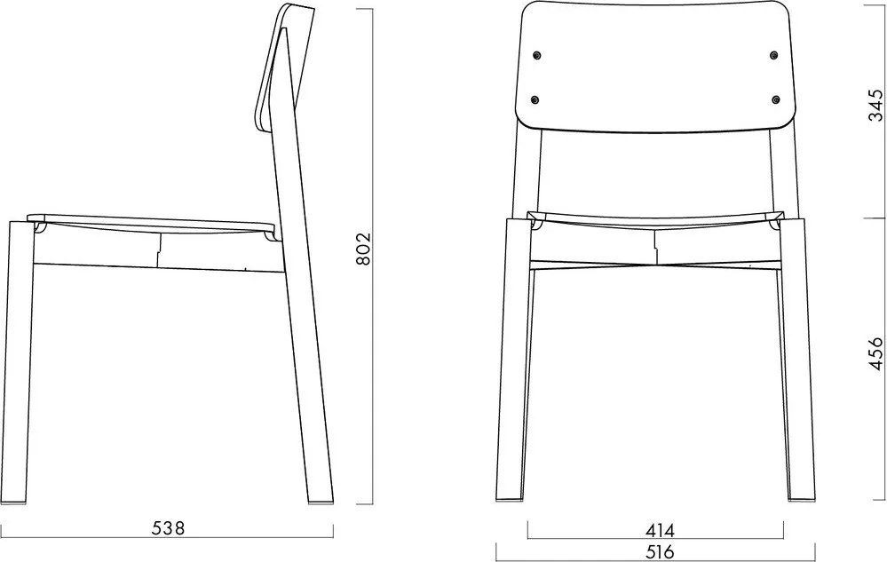 Zielone krzesło sztaplowane Wem – noo.ma