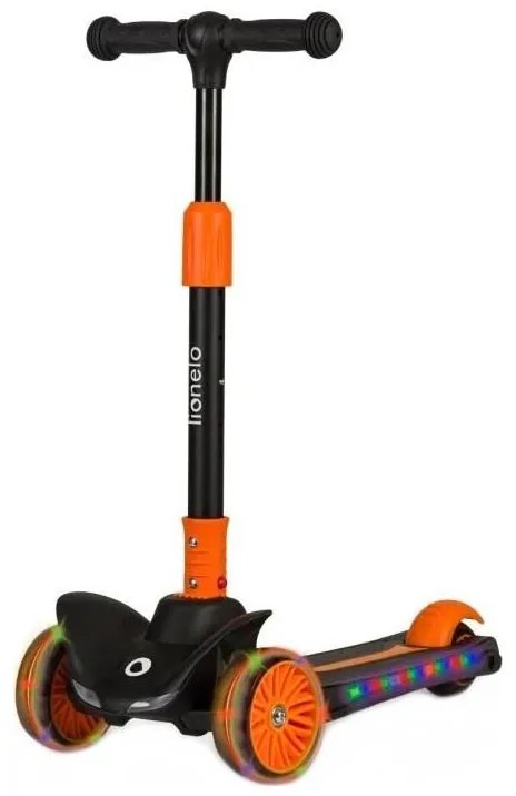 Lionelo - Dziecięcy skuter TIMMY 3xAA pomarańczowy/czarny