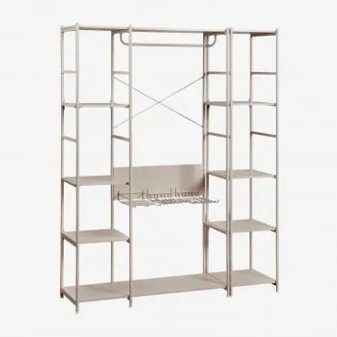 Modułowa Otwarta Szafa 2-częściowa Z Półką Z Żelaza Elviah Moka Brown - Sklum