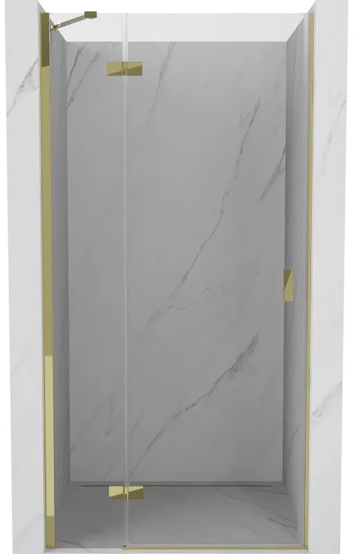 Mexen Mist-H drzwi prysznicowe uchylne lewe 70 cm, transparent, złote - 8A5-070-000-50-00-L