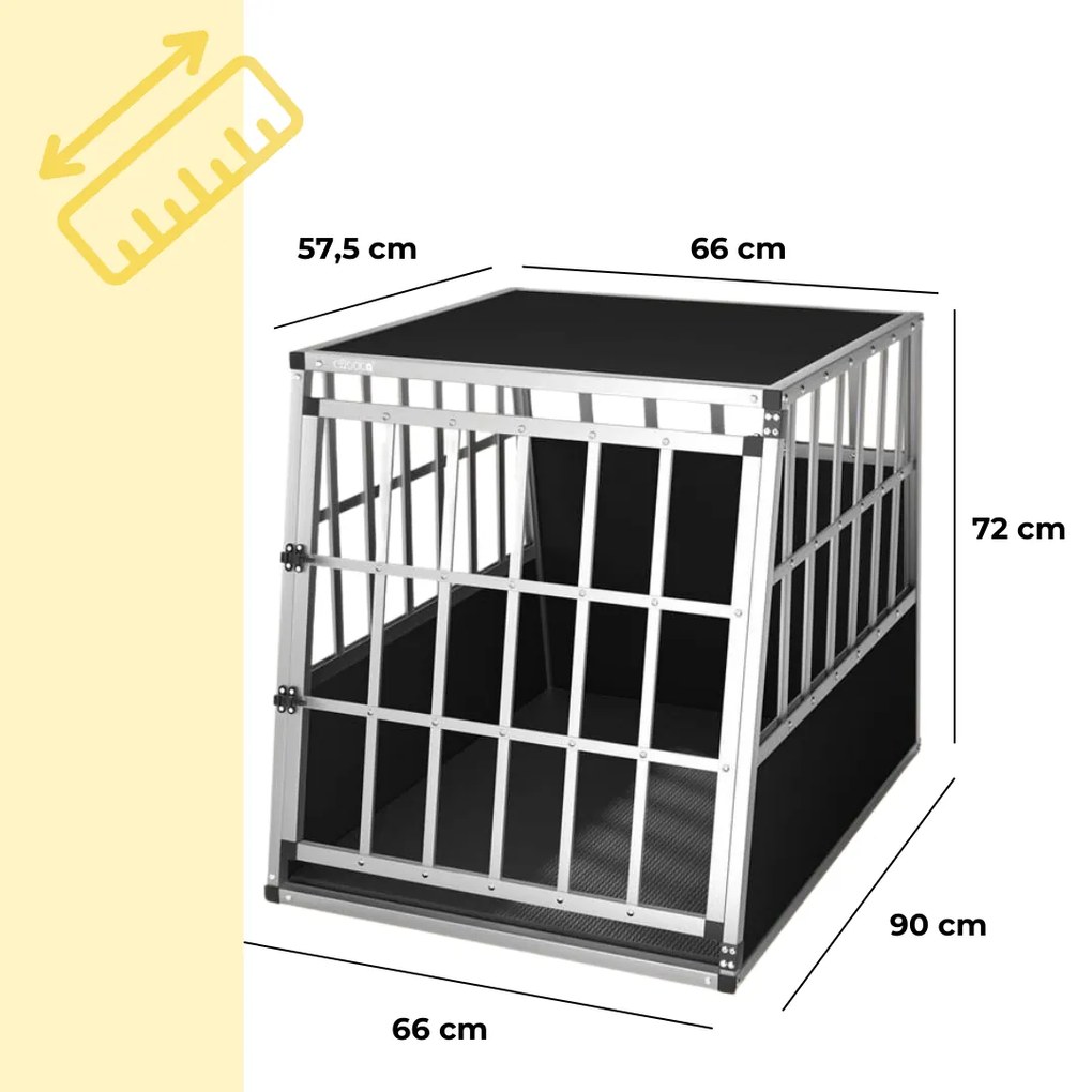 Jurhan Transporter dla psa BRUNO, 66x90x72cm, srebrna/czarna