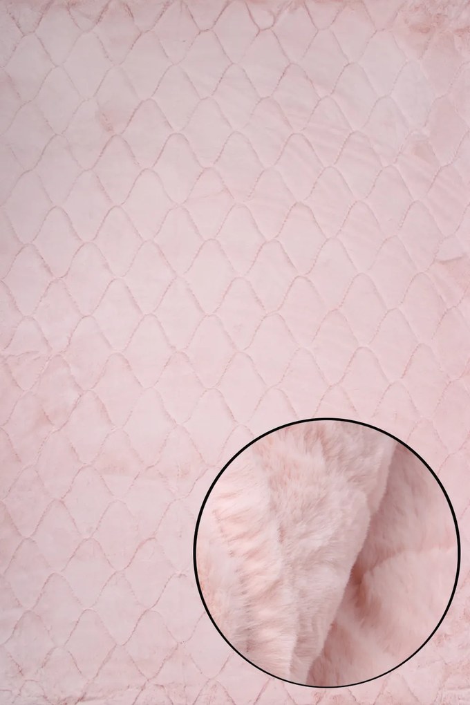 Dywan Bunny 3D Puszysty Różowy 160x220 Prostokąt