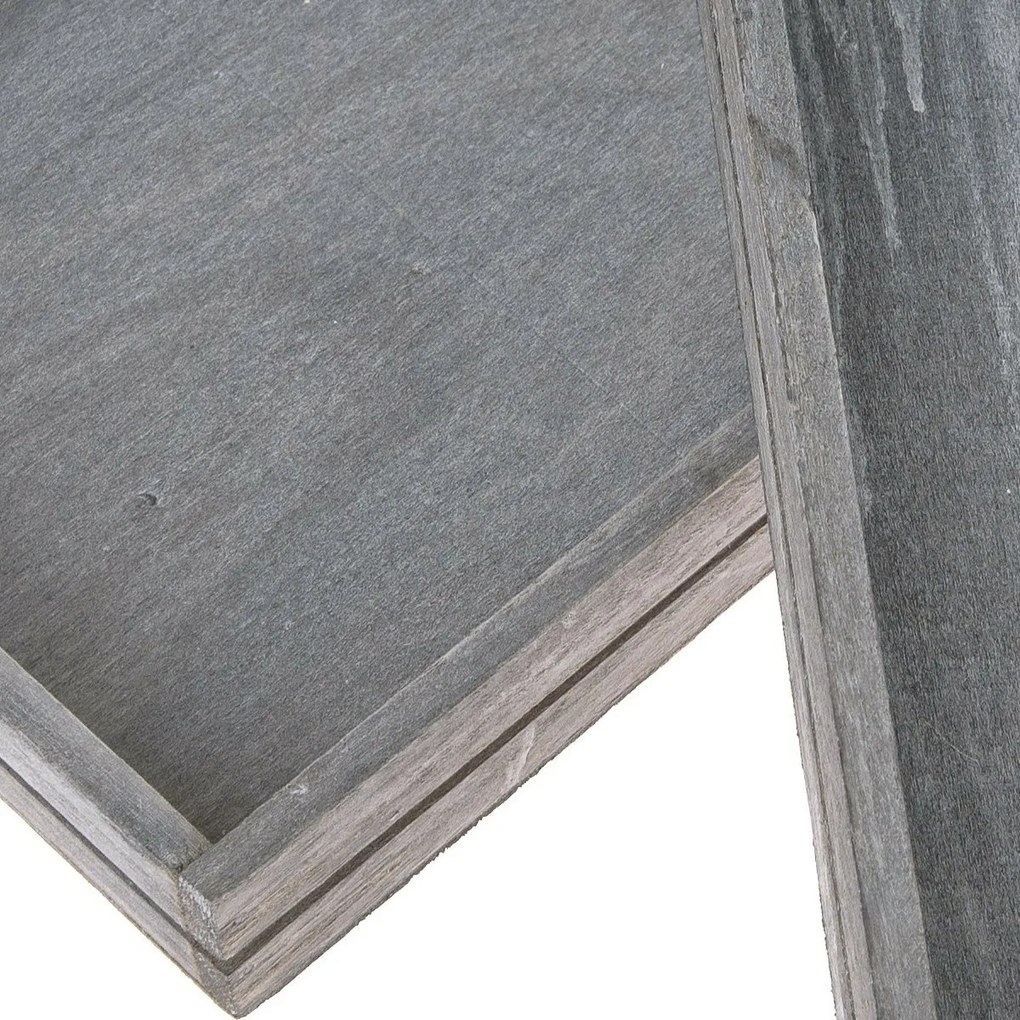 Zestaw 2 drewnianych tac Firry, szary