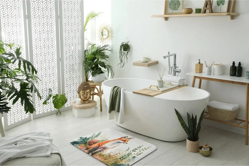 Dywanik łazienkowy antypoślizgowy Dywanik łazienkowy antypoślizgowy Lis Na łące