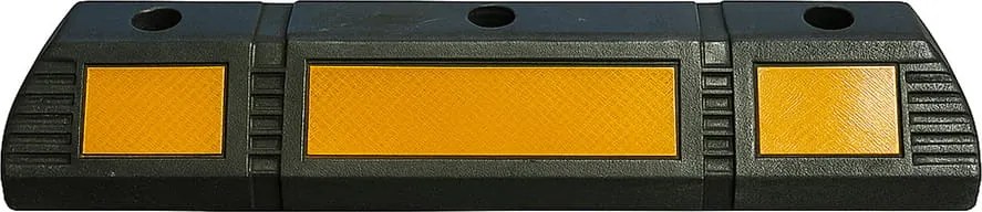 Zestaw 2 barier ochronnych do parkowania – gumowa bariera ochronna o długości 59 cm z żółtą taśmą odblaskową