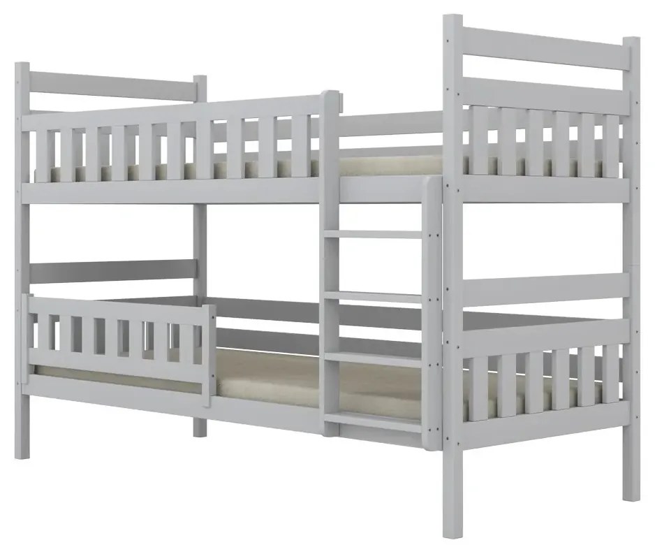 Łóżko piętrowe BARTEK 180x80 białe drewniane KOCOT KIDS