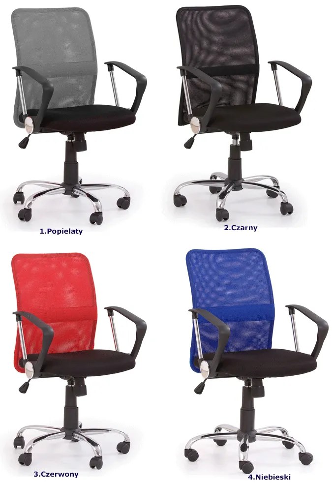 Czarny obrotowy fotel biurowy E0-T50