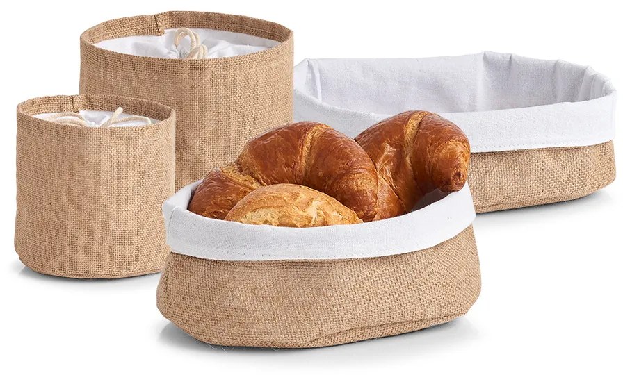 Kuchenny worek do przechowywania z juty i bawełny, Ø 16 cm