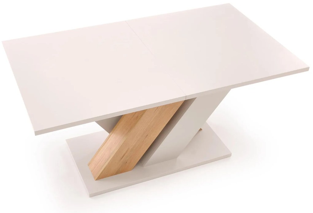 Stół do Jadalni Rozkładany płyta kaszmir/dąb cremona 160-200/90/77 BRANDON