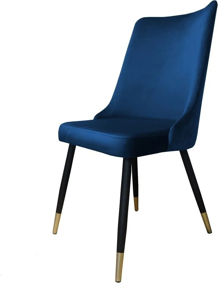 Krzesło Victor tkanina Welur noga metalowa krzesło tapicerowane premium : Kolor nogi - Czano-złota stożek, Kolor tkaniny - VELVET - MG16, Typ siedziska - Siedzisko obrotowe 360°