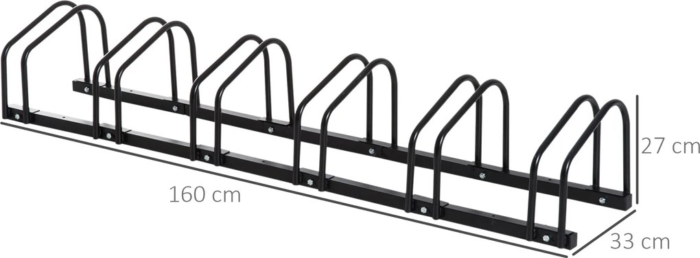 Stojak na rowery HOMCOM stojak na rowery stojak na wiele rowerów do 6 rowerów