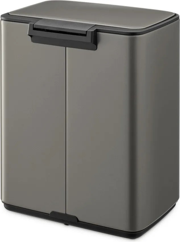 Szary stalowy kosz na śmieci z pedałem 12 l Bo – Brabantia