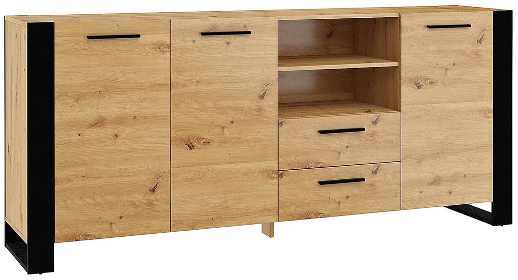 Długa komoda dąb artisan N3-E57