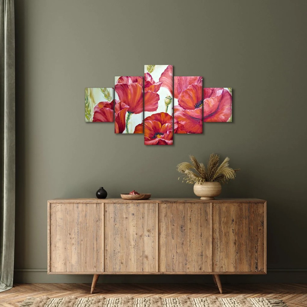 Obraz - Kwiaty maku (125x70 cm)