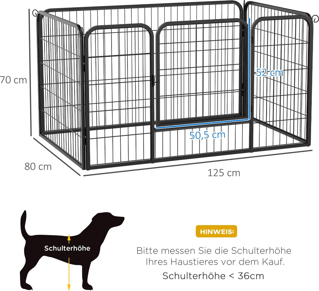 PawHut Wybieg dla szczeniąt, wybieg, kojec, ogrodzenie dla szczeniąt, 70 x 80 cm