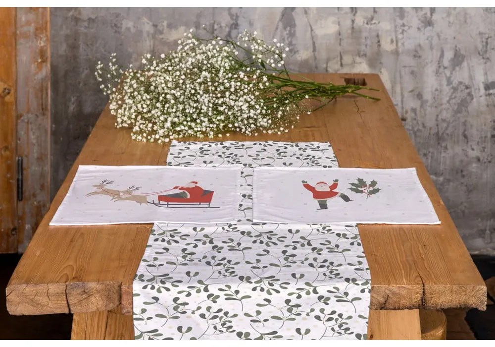 Bawełniany bieżnik 40x140 cm Santa Likes Mistletoe – Butter Kings