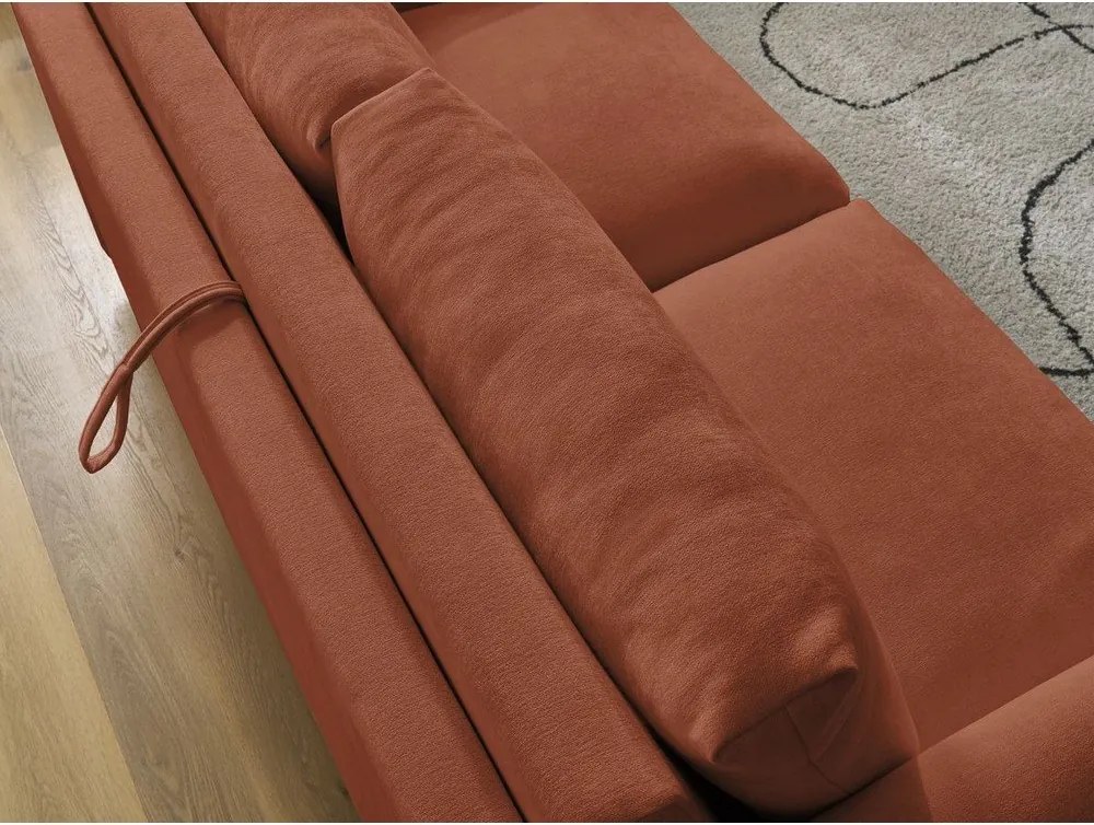 Pomarańczowa sofa do spania/rozkładana 200 cm Cocoone – Bobochic Paris