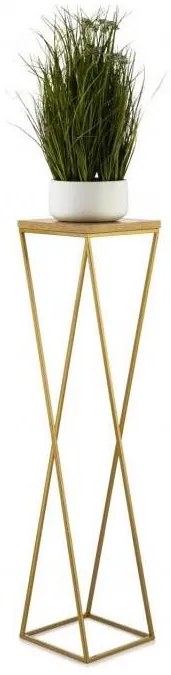 Stojak na kwiaty LOFT 100x24 cm złoto-brązowy