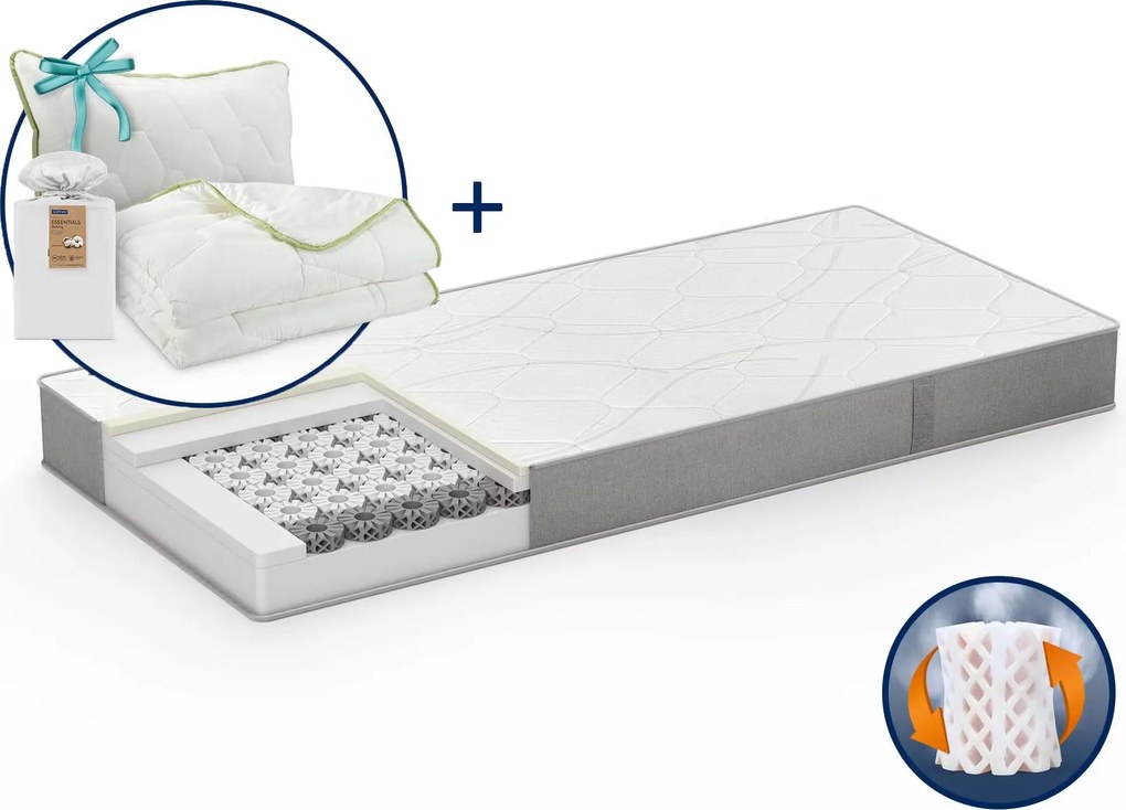 Materac piankowy Fresh Prima Silver 20cm 120x200 cm