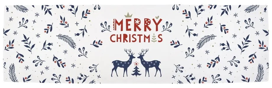Świąteczny bawełniany bieżnik 140x40 cm Merry Blue Christmas – Butter Kings