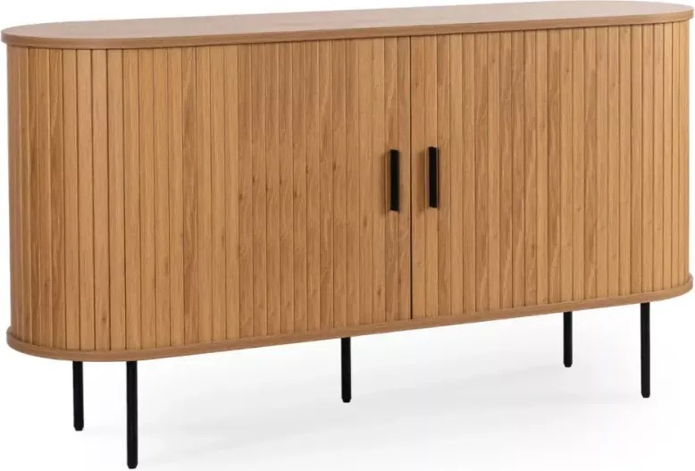 Komoda dwudrzwiowa rozsuwana Double 140cm – nowoczesna komoda z ryflowanymi frontami