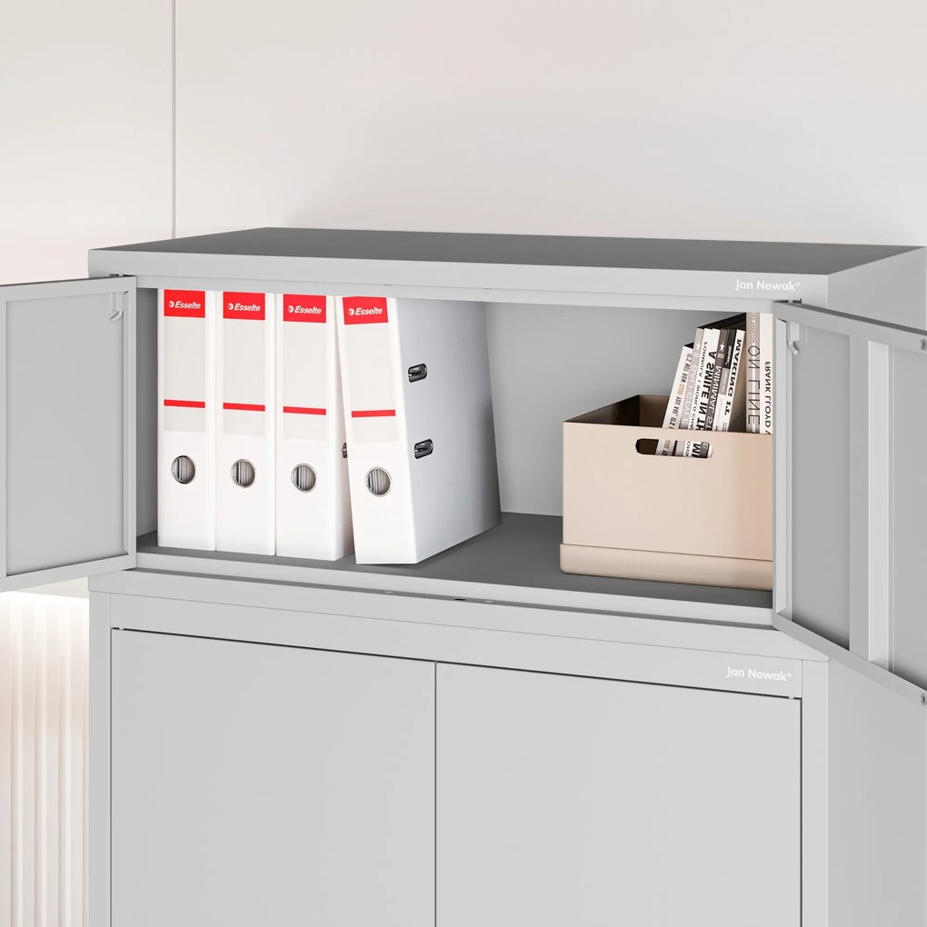 Nadstawka na szafę EWA Compact 800 x 380 x 400 mm, szara