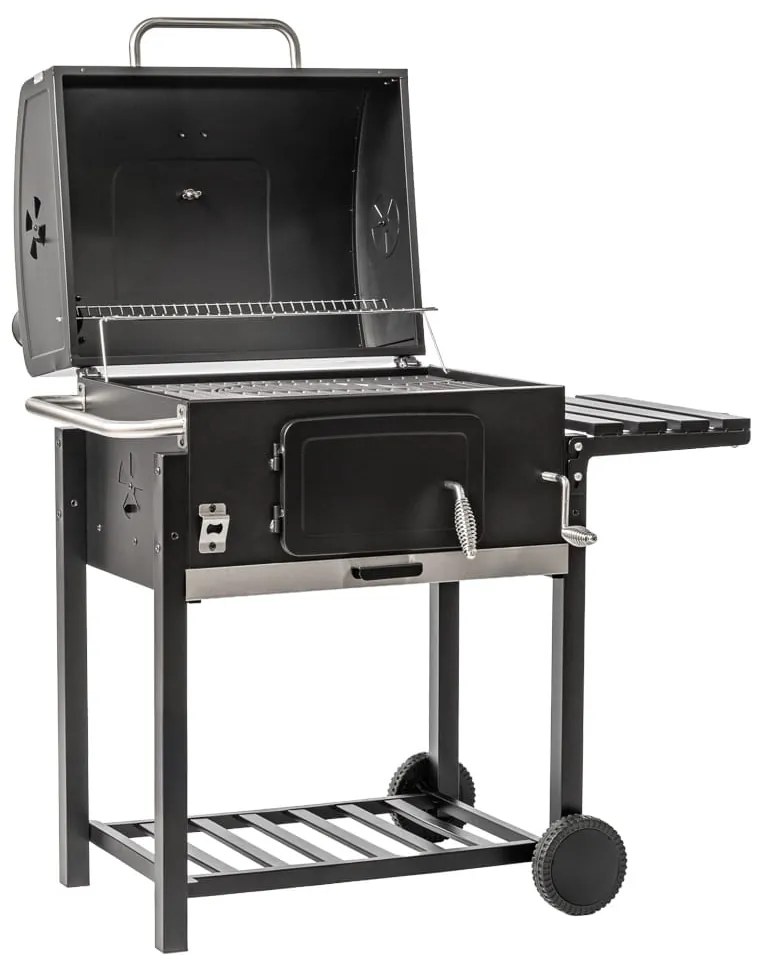 GRILL WĘGLOWY Z KOMINEM I POKRYWĄ MIR4525K