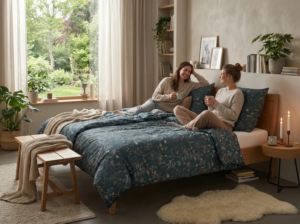 PrzytulneMieszkanie.pl PrzytulneMieszkanie.pl Pościel z bawełny renforcé SELMIRA ciemnozielona kieszeń hotelowa Rozmiar pościeli: 70 x 90 cm | 140 x 200 cm