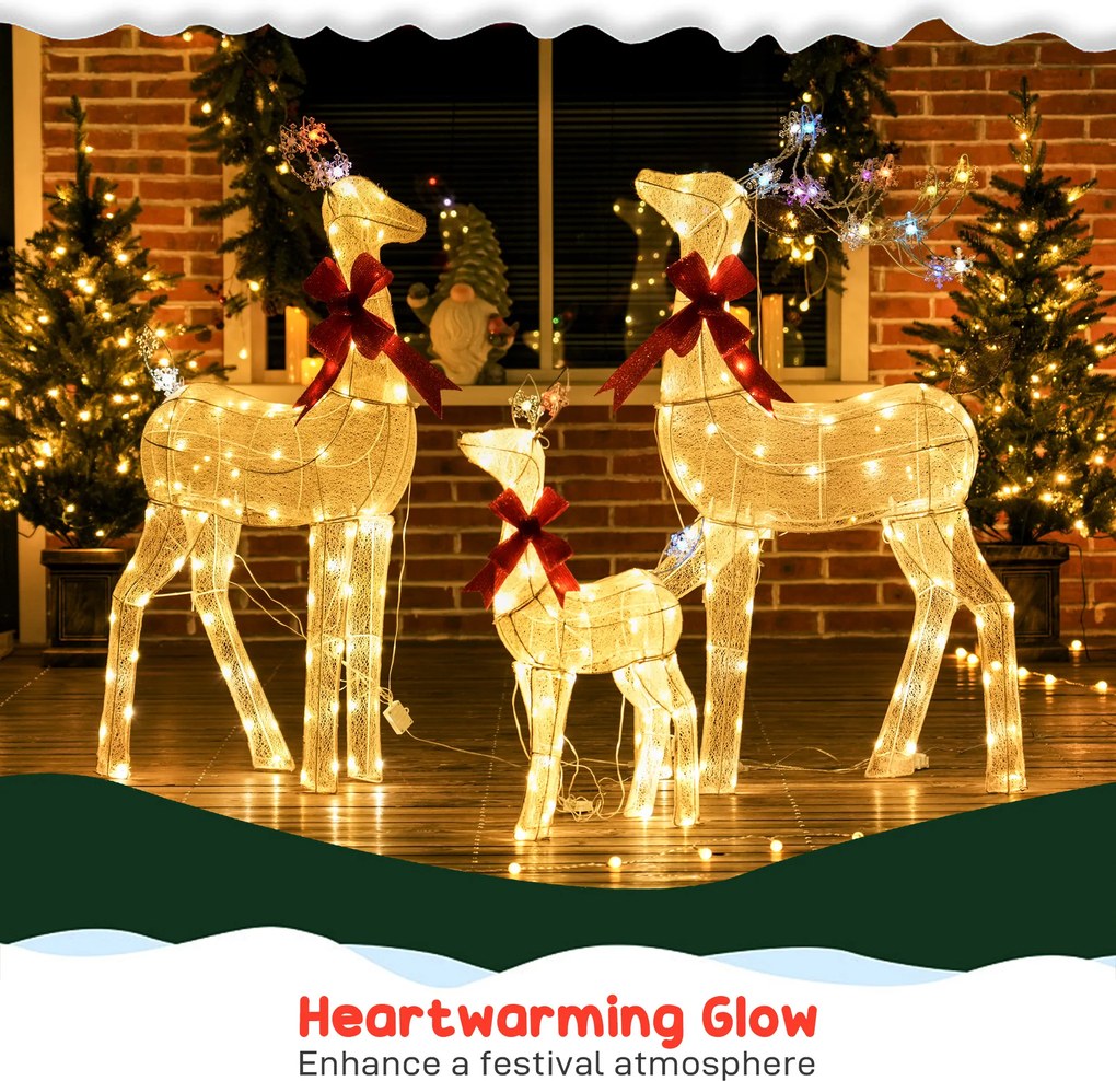 Outsunny Renifer LED — dekoracja świąteczna