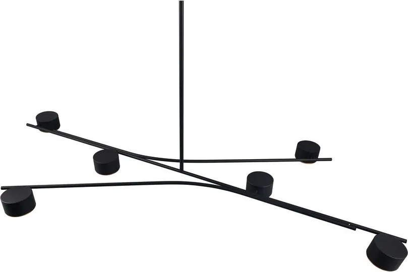 Czarna metalowa lampa wisząca Coda – Trio Select