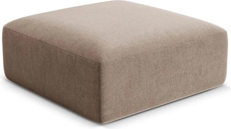 Jasnobrązowy aksamitny podnóżek Campi – Cosmopolitan Design