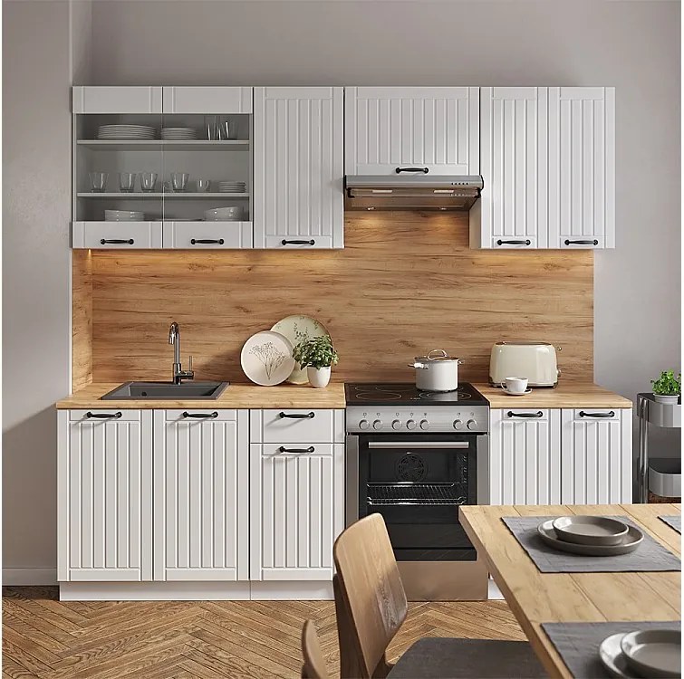 Aneks kuchenny biały dom wiejski/biały 240x60x81.6 fame-line