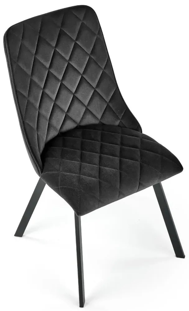 Krzesło tapicerowane K450 VELVET czarne HALMAR