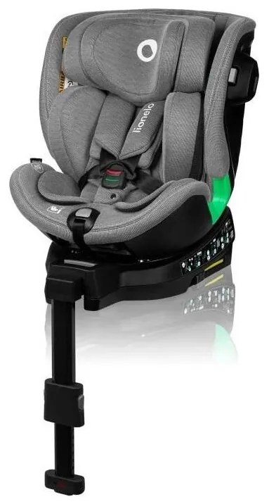 Lionelo - Fotelik obrotowy HARMONY i-Size 40-150 cm szary z bazą