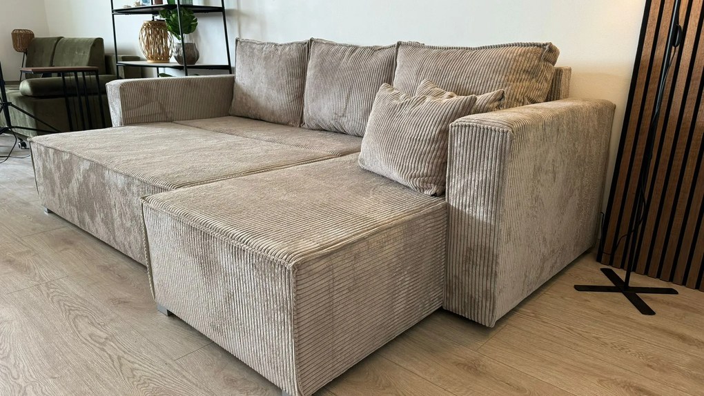 Rozkładana narożna sofa SMART COSARO szara, dwustronna + 2 poduszki GRATIS