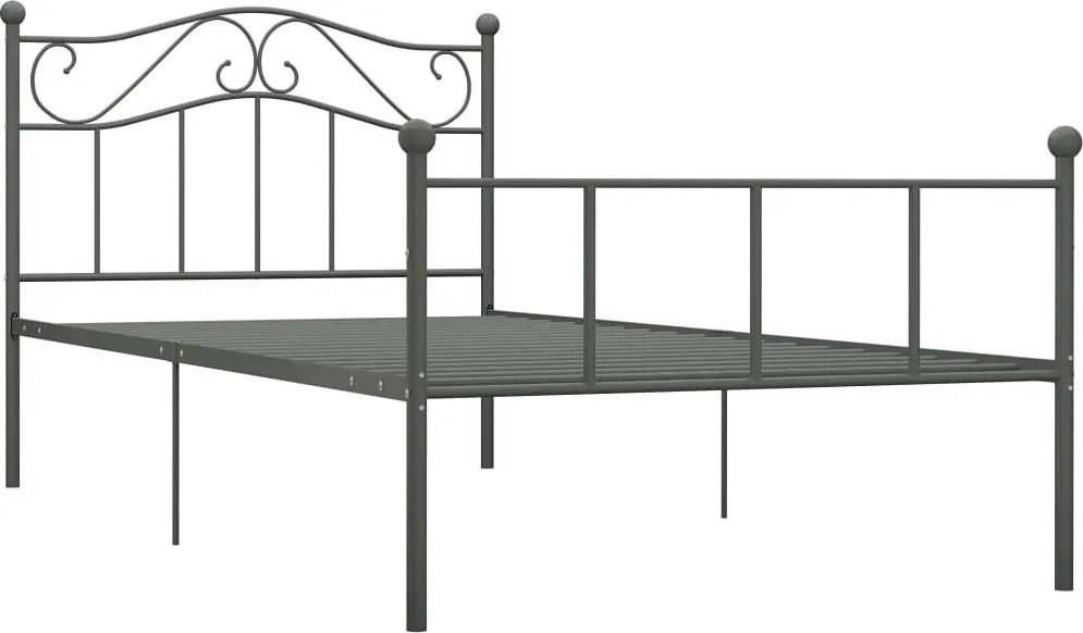 Szare metalowe łóżko 100x200 cm R2-N39