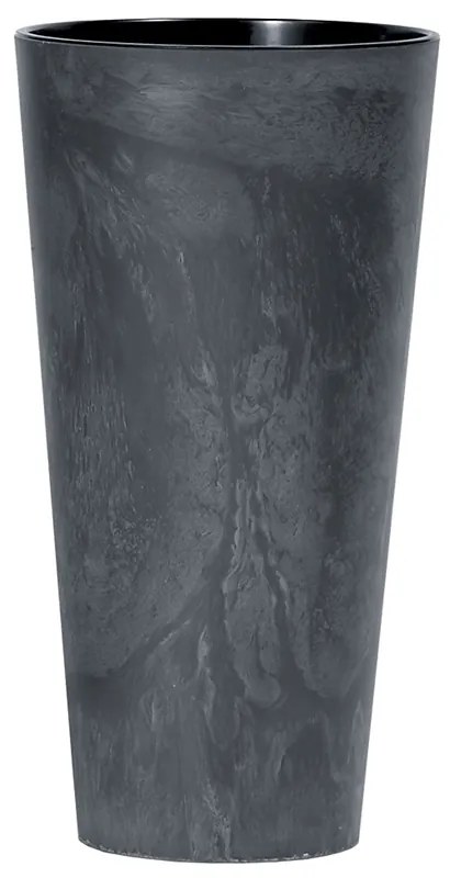 Donica ogrodowa 38 cm Tubus Slim Beton Effect antracyt PROSPERPLAST