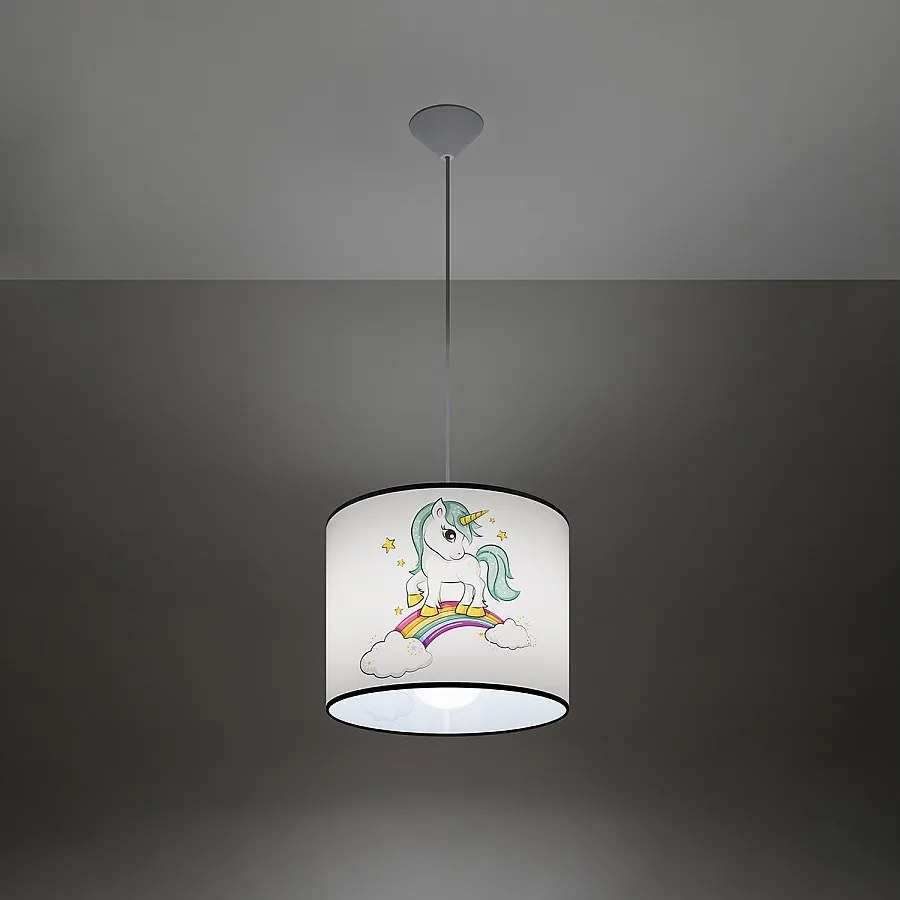 Lampy wiszące nowoczesny Lincrone, PVC - 1 źródło światła 3000K - L.30 x H.95 cm - wielokolorowy